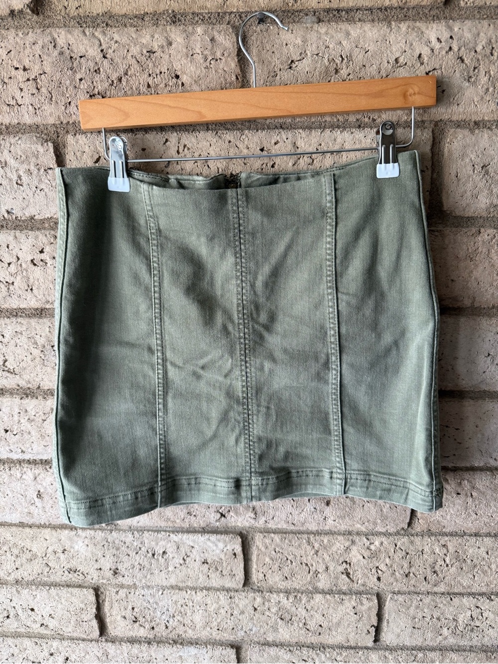 Free People Olive Green Mini Skirt